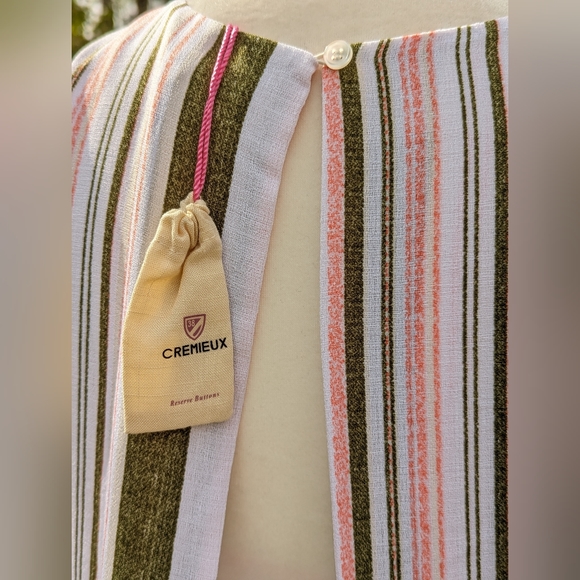 NWT Cremieux Split Back Striped Sleeveless Dress SZ 4 - Picture 9 of 11